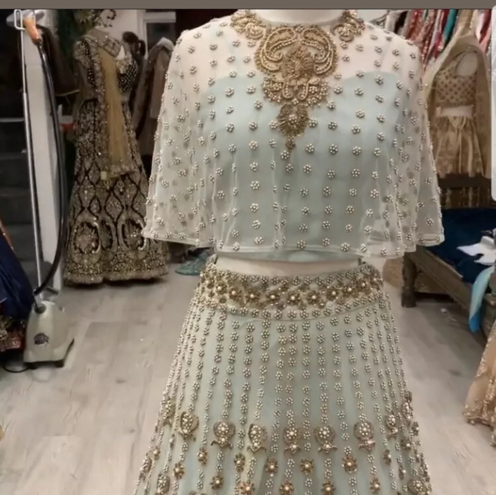 2020 latest lengha with cape embellished GORGEOUS